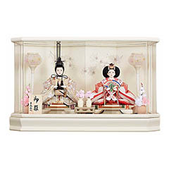 雛人形: アクリルケース入り 小三五 親王飾り 御雛 【929K22362】