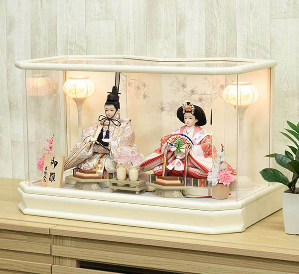 吉徳　 雛人形　アクリルケース入り 小三五 親王飾り 御雛　詳細画像
