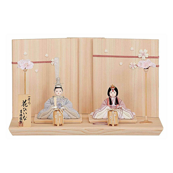 一秀作 木目込親王飾り 花ひいな 【256T63362】