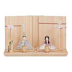 雛人形: 一秀作 木目込親王飾り 花ひいな 【256T63362】