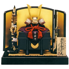 早乙女幸隆作 久月監製 1/4本仕立 鎌倉時代 正絹赤糸縅長鍬形兜