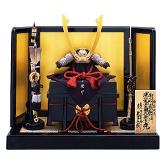 早乙女幸隆作 久月監製 1/3本仕立 鎌倉時代 正絹赤糸縅長鍬形兜