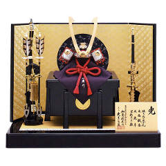 加藤峻厳作 久月監製 和紙小札 1/3本仕立 鎌倉時代 紺糸裾濃縅兜