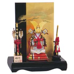 五月人形: 武蔵朔太郎作 赤褄取奉納 鎧飾り