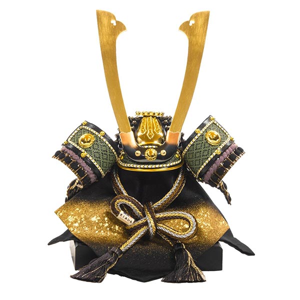 吉徳　 五月人形　正絹黒段縅 兜 収納飾り　詳細画像