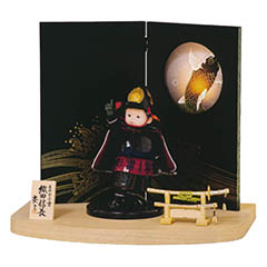 五月人形: 壹三作 （いちぞう） 一番星織田 木製飾り台 登竜門LED灯り付き屏風 子供大将飾り