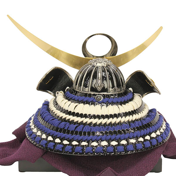 五月人形 フジキ 辰広作 正絹 紺・白糸縅 本小札 兜 木目 収納飾り 詳細画像 フジキ 五月人形 辰広作 正絹 紺・白糸縅 本小札 兜 木目 収納飾り 詳細画像