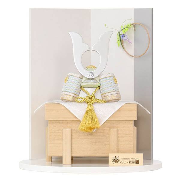 「奏」 音音 ねおん 木目込み 兜飾り