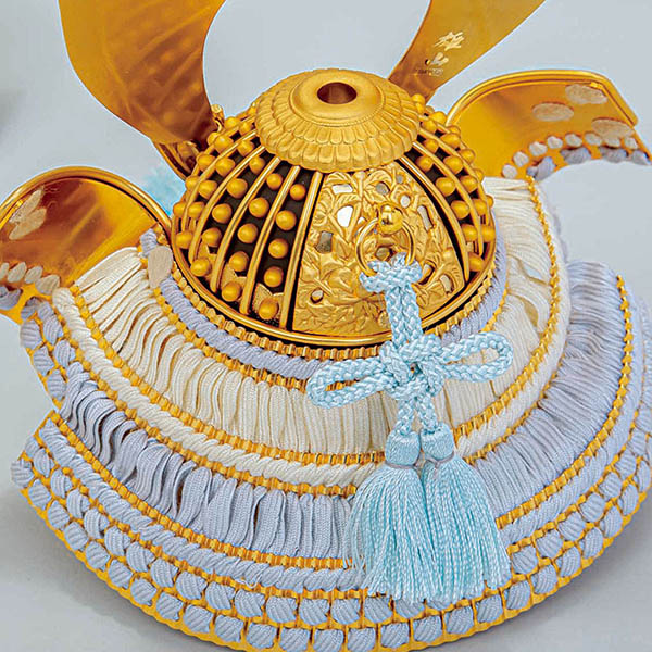 平安豊久　 五月人形　雄山作 空 兜 平飾り 白木 木目 台屏風　詳細画像