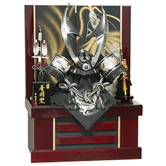 五月人形: 収納着用隼人 着用兜 収納飾り