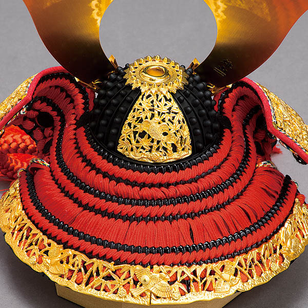 平安豊久　 五月人形　雄山作 収納竹雀之兜 会津塗 収納飾り　詳細画像