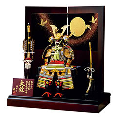 五月人形: 雄山作 青天 極細小札 正絹色々威 鎧飾り