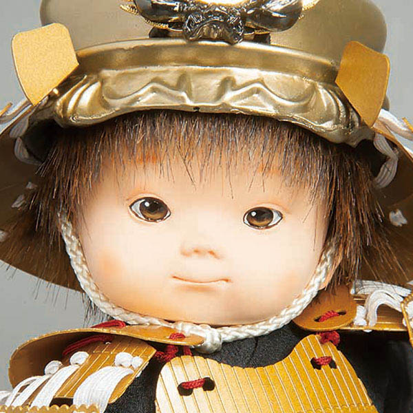 平安豊久　 五月人形　壹三作 （いちぞう） もののふ童 徳川 富士に桜 木製飾り台屏風 LED照明付き 子供大将飾り　詳細画像