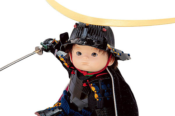 平安豊久　 五月人形　壹三作 （いちぞう） 英雄見参 伊達 富士に桜 木製飾り台屏風 篝火付き　詳細画像