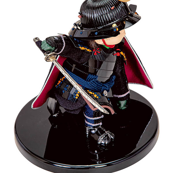 平安豊久　 五月人形　壹三作 （いちぞう） 英雄見参 伊達 富士に桜 木製飾り台屏風 篝火付き　詳細画像