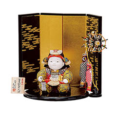 五月人形: 石川佳正作 幼武者大将 木目込み飾り 子供大将