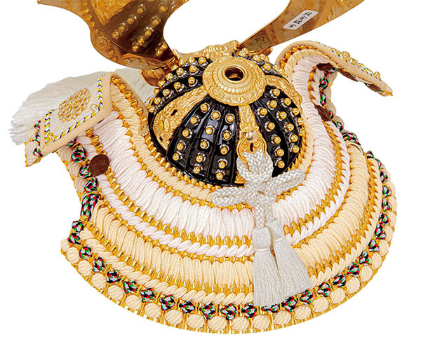 平安豊久　 五月人形　翠鳳作 収納 永遠之兜 収納飾り 白木 木目 寄木細工 LED照明付き収納箱　詳細画像