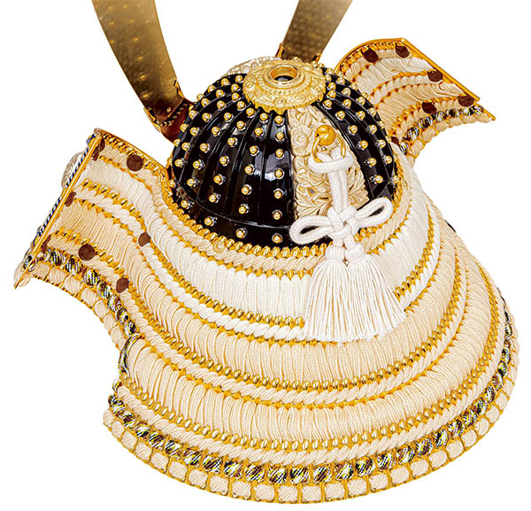 平安豊久　 五月人形　翠鳳作 永都 えいと 着用兜 収納飾り 寄木細工 LED照明付き 飾り台　詳細画像