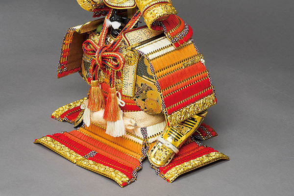 平安豊久　 五月人形　平安豊久作 京鎧 朱赤裾濃縅 高床台 鎧飾り　詳細画像