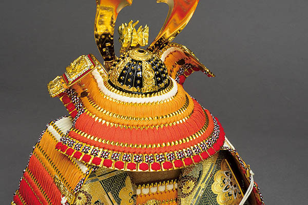 平安豊久　 五月人形　平安豊久作 京鎧 朱赤裾濃縅 高床台 鎧飾り　詳細画像