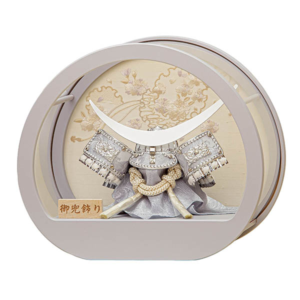 銀政宗 伊達政宗 円形 丸型 兜 アクリルケース飾り