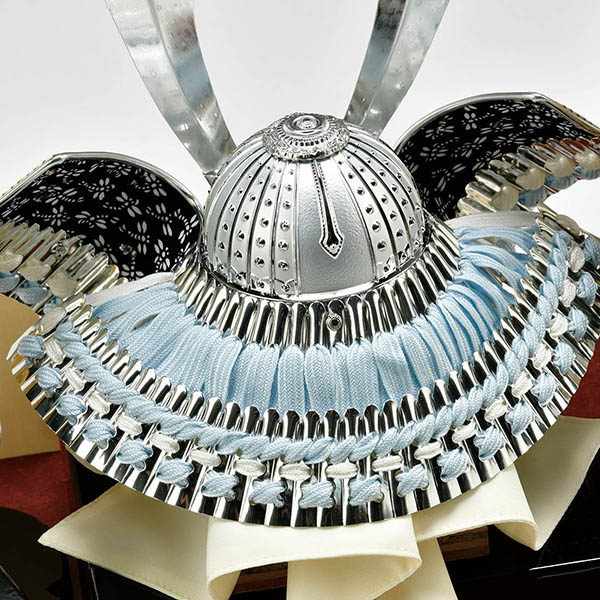 平安豊久　 五月人形　平安豊久作 蓮 木目 ガラスケース飾り　詳細画像