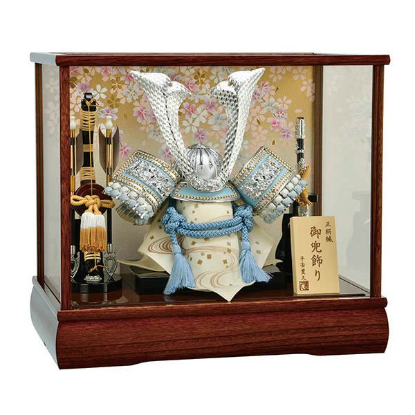 平安豊久作 蓮 木目 ガラスケース飾り