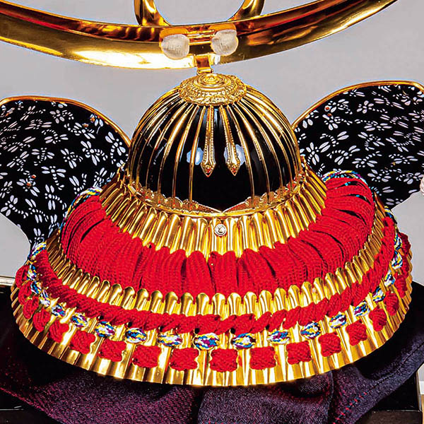 平安豊久　 五月人形　平安豊久作 戦国上杉 白木調 ガラスケース飾り　詳細画像