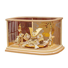 五月人形: 平安豊久作 宏斗 兜 アクリルケース飾り