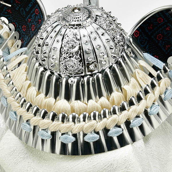 平安豊久　 五月人形　平安豊久作 涼雅 白木 木目 六角アクリルケース飾り　詳細画像