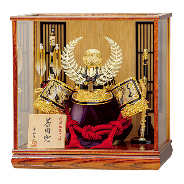 平安豊久作 天下人徳川 着用兜 アクリルケース飾り