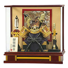 五月人形: 平安豊久作 龍一 アクリルケース飾り
