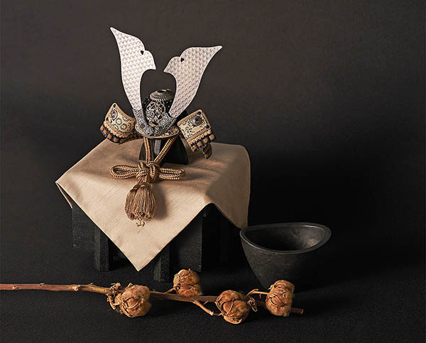 平安豊久　 五月人形　雄山作 大和 兜 単品 櫃付き GH-037-KT　詳細画像