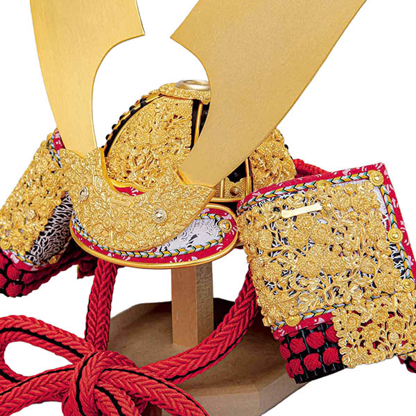 平安豊久　 五月人形　雄山作 菊一文字之兜 単品 櫃付き GH-041-KT　詳細画像