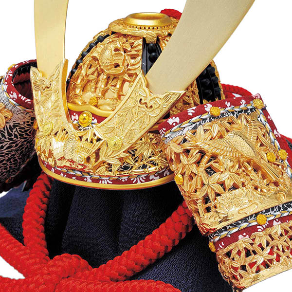 平安豊久　 五月人形　雄山作 竹雀之兜 単品 櫃付き GH-042-KT　詳細画像