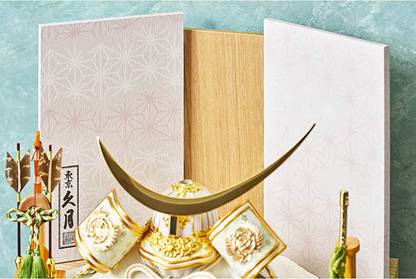 五月人形 久月 久月 兜 収納飾り 正絹 若草段縅 伊達政宗 白木 木目 詳細画像 久月 五月人形 久月 兜 収納飾り 正絹 若草段縅 伊達政宗 白木 木目 詳細画像