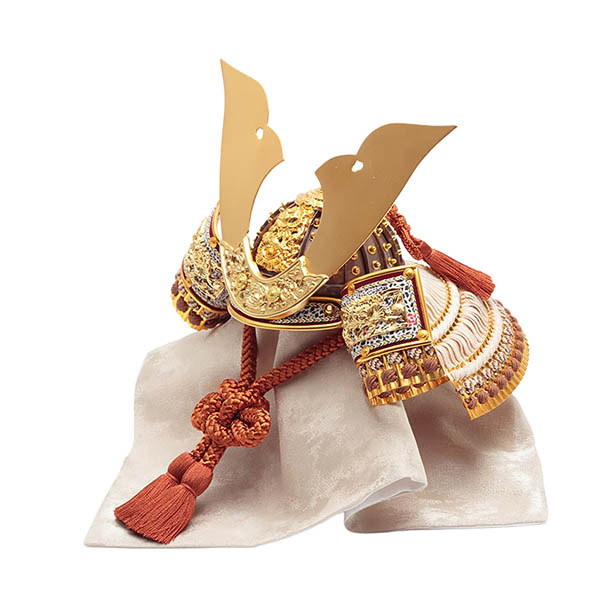 五月人形 久月 久月 兜 収納飾り 正絹 薄茶裾濃縅 松に鷹二曲屏風 収納箱 詳細画像 久月 五月人形 久月 兜 収納飾り 正絹 薄茶裾濃縅 松に鷹二曲屏風 収納箱 詳細画像