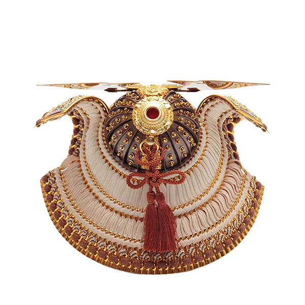 五月人形 久月 久月 兜 収納飾り 正絹 薄茶裾濃縅 松に鷹二曲屏風 収納箱 詳細画像 久月 五月人形 久月 兜 収納飾り 正絹 薄茶裾濃縅 松に鷹二曲屏風 収納箱 詳細画像