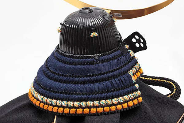 久月　 五月人形　中村宗光作 伊達政宗 兜 平飾り 正絹 紺糸縅 久月監製　詳細画像