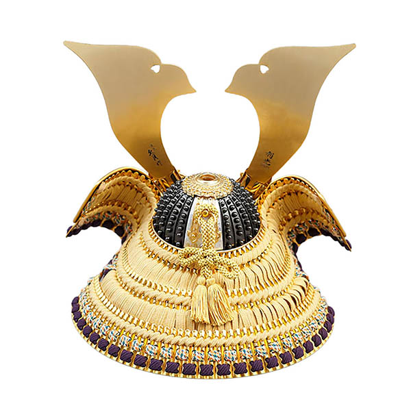 久月　 五月人形　久月作 仁王之兜 収納飾り 正絹 緋縅 彫金仁王二曲屏風収納箱 甲冑師 鈴木利光　詳細画像