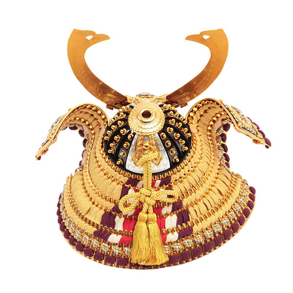 久月　 五月人形　久月作 四神之兜 高床台飾り 正絹 緋糸沢瀉縅 駿河古典蒔絵 甲冑師 鈴木利光　詳細画像