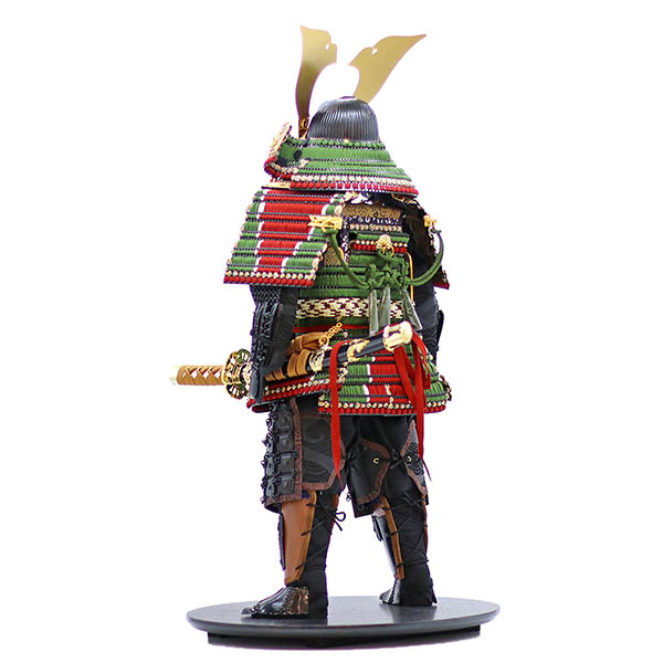 久月　 五月人形　中村宗光作 英傑 立ち姿 鎧飾り 正絹 萌黄沢瀉縅 久月監製　詳細画像