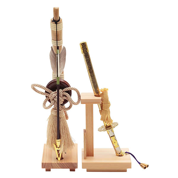 久月　 五月人形　銘木 ウォールナット 兜 二引き 収納飾り 正絹 薄茶糸縅 木目　詳細画像