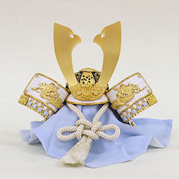 五月人形 久月 銘木 針桐 兜 二引き 収納飾り 正絹 水色縅 白木 木目 詳細画像 久月 五月人形 銘木 針桐 兜 二引き 収納飾り 正絹 水色縅 白木 木目 詳細画像