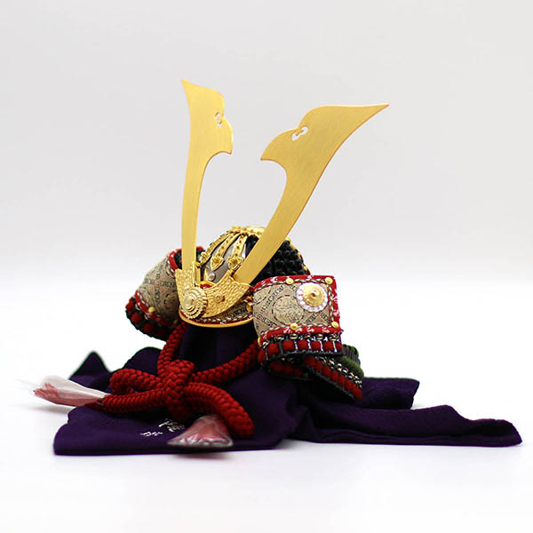 久月　 五月人形　早乙女幸隆作 兜 収納飾り 正絹 萌黄縅 鎌倉時代 貼り合わせ小札 久月監製 金松屋久杉屏風 収納箱　詳細画像