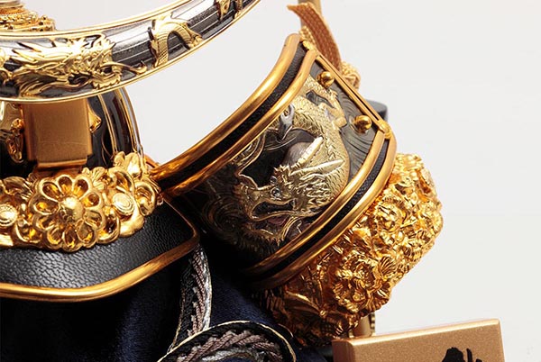 久月　 五月人形　久月 兜 六角 アクリルケース 取付ケース入り　詳細画像