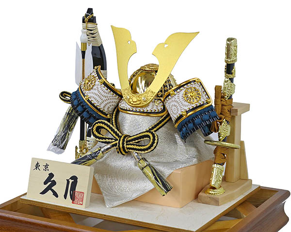 久月　 五月人形　久月 兜飾り 取付ケース入り ガラスケース飾り　詳細画像