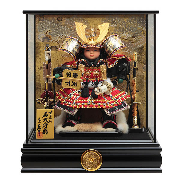 久月 若大将飾り ガラスケース 取付ケース入り 【D-103】
