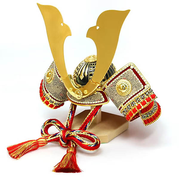 東玉　 五月人形　大鍬形 白木 木目 兜 収納飾り　詳細画像