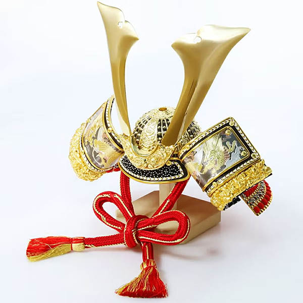 東玉　 五月人形　劉 りゅう 駿河塗り 竹千筋細工 兜 収納飾り　詳細画像